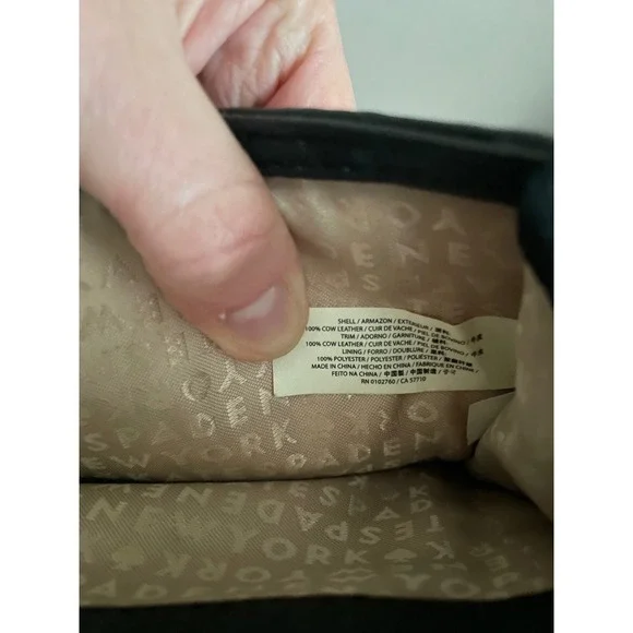 Kate Spade Black Pebbled Leather Crossbody Shoulder Bag Mini Gold Old Money - Picture 11 of 12